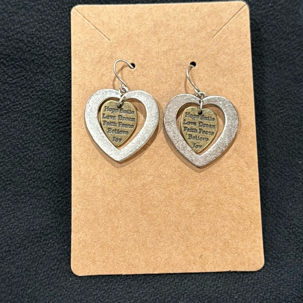 Dangle Heart Earrings